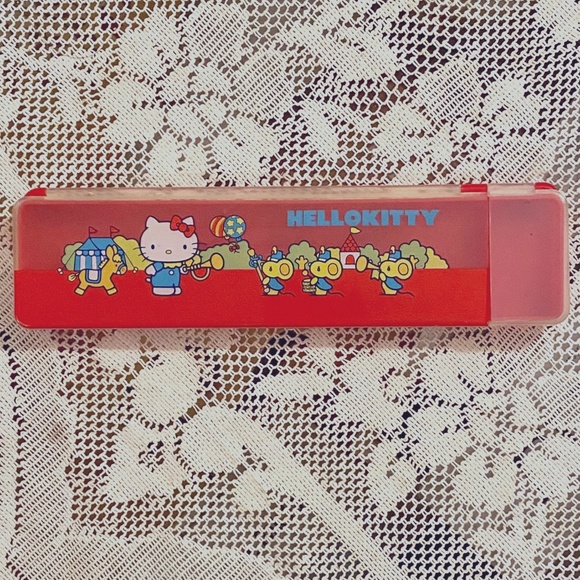 Sanrio Vintage Hello Kitty Collectors Pencil Box | Color: Red | 1976 - Picture 2 of 7